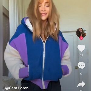 Free People movement nwt hit the slopes hoodie zip up